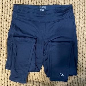 LLBean Fleece Leggings, Black, Size Medium